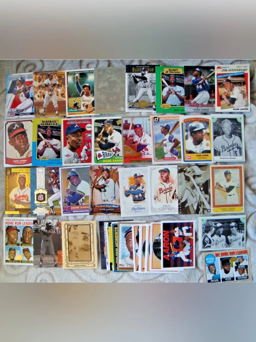 HANK AARON HUGE LOT:  Vintage Baseball Trading Card Collection